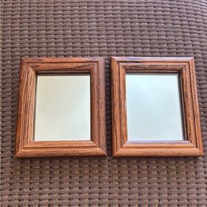 Wood Frame Decorative Mirrors set of 2